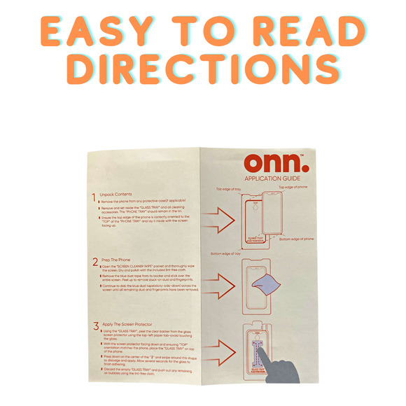 NEW-SET of 2 ONN  5.4 inch Glass Screen Protectors iPhone 2020 12 Mini - Picture 7 of 9